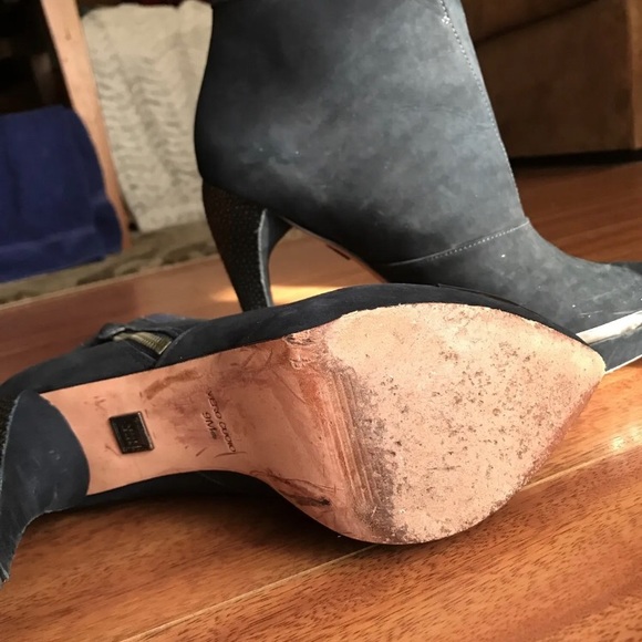 Herve Leger Women Mercer Blue Vero Cuoio Ankle Boots W Dust Bag US 9 - Picture 6 of 11